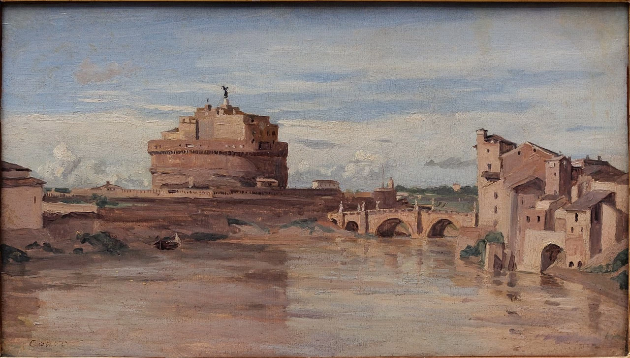 Jean - Baptiste, Camille Corot, Il Tevere e Castel Sant'Angelo, Louvre, Parigi